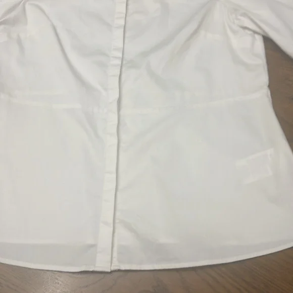 HALSTON Bell Sleeve White Top - Picture 6 of 10